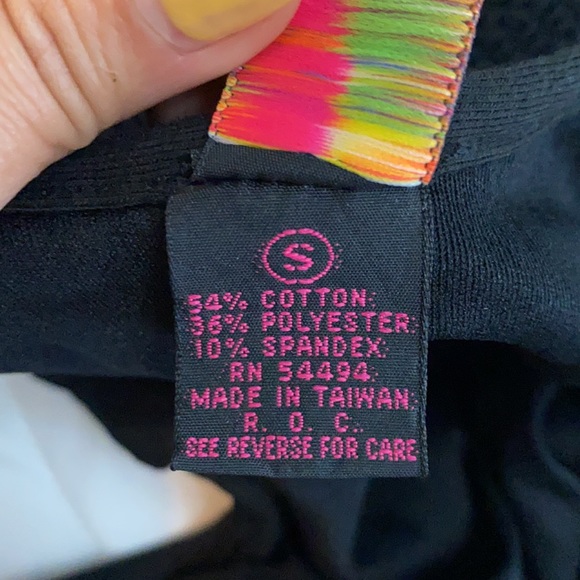 VINTAGE: Cherry Tropix Black High Cut Swimsuit - Picture 8 of 8